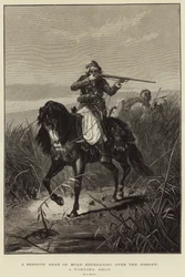 Ein Beduine von Moab zieht sich über den Jordan zurück, ein Abschiedsschuss